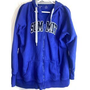 Antigua Sweatshirt Mens XXL Blue 1/4 Zip‎ Fleece Summit Logo
